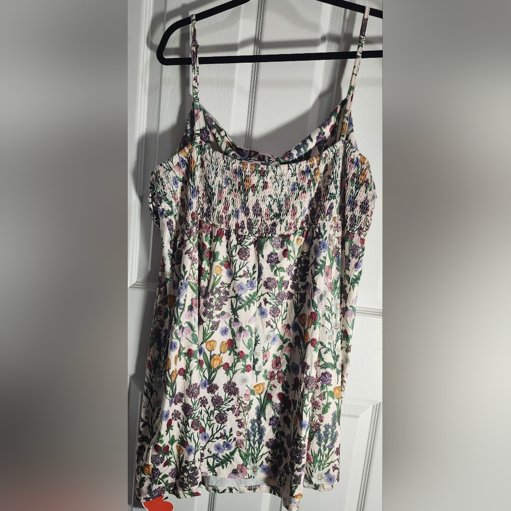 NWT Cider Floral Print Ruched Mini Dress Women's Size 4XL - Picture 5 of 9